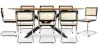 Pack Table à manger design en bois (220cm) & 8 chaises de salle à manger en rotin - Bruna image 7