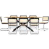Pack Table à manger design en bois (220cm) & 8 chaises de salle à manger en rotin - Bruna image 7