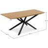 Pack Table à manger design en bois (220cm) & 8 chaises de salle à manger en rotin - Bruna image 7