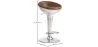 Tabouret rond en métal - style aviateur - 70 cm - Aviator image 7