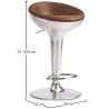 Tabouret rond en métal - style aviateur - 70 cm - Aviator image 7