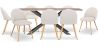 Pack Table à manger design en bois (200cm) & 8 chaises de salle à manger en bouclé - Evelyne image 7
