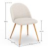 Pack Table à manger design en bois (200cm) & 8 chaises de salle à manger en bouclé - Evelyne image 7