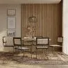 Pack Table à manger design industriel 150cm & 6 Chaises à manger en rotin - Bastral image 7