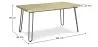 Pack Table à manger design industriel 150cm & 6 Chaises à manger en rotin - Tapisserie en velours - Martha image 7