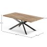 Pack Table à manger design en bois (200cm) & 8 Chaises à manger en rotin - Bruna image 7