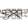Pack Table à manger design en bois (200cm) & 8 chaises à manger en rotin - Bastral image 7