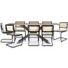 Pack Table à manger design en bois (200cm) & 8 chaises à manger en rotin - Bastral image 7