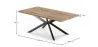 Pack Table à manger en bois design industriel (200cm) & 8 chaises à manger en rotin - tapisserie en velours - Hyre image 7