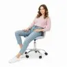 Chaise de bureau rembourrée - avec roulettes - Tulip image 7