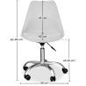 Chaise de bureau rembourrée - avec roulettes - Tulip image 7