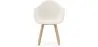 Chaise de Salle à Manger en bouclette fausse fourrure Tapissée - Boucles Blanches - Dominic  image 7