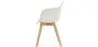 Chaise de Salle à Manger en bouclette fausse fourrure Tapissée - Boucles Blanches - Dominic  image 7