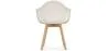 Chaise de Salle à Manger en bouclette fausse fourrure Tapissée - Boucles Blanches - Dominic  image 7