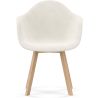 Chaise de Salle à Manger en bouclette fausse fourrure Tapissée - Boucles Blanches - Dominic  image 7
