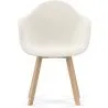 Chaise de Salle à Manger en bouclette fausse fourrure Tapissée - Boucles Blanches - Dominic  image 7