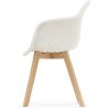 Chaise de Salle à Manger en bouclette fausse fourrure Tapissée - Boucles Blanches - Dominic  image 7