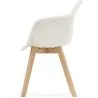 Chaise de Salle à Manger en bouclette fausse fourrure Tapissée - Boucles Blanches - Dominic  image 7