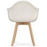 Chaise de Salle à Manger en bouclette fausse fourrure Tapissée - Boucles Blanches - Dominic  image 7