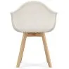 Chaise de Salle à Manger en bouclette fausse fourrure Tapissée - Boucles Blanches - Dominic  image 7