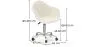 Chaise de Bureau Pivotante en bouclette fausse fourrure Tapissée - Boucles Blanches - Dominic image 7
