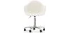 Chaise de Bureau Pivotante en bouclette fausse fourrure Tapissée - Boucles Blanches - Dominic image 7