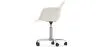 Chaise de Bureau Pivotante en bouclette fausse fourrure Tapissée - Boucles Blanches - Dominic image 7