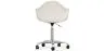 Chaise de Bureau Pivotante en bouclette fausse fourrure Tapissée - Boucles Blanches - Dominic image 7