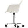 Chaise de Bureau Pivotante en bouclette fausse fourrure Tapissée - Boucles Blanches - Dominic image 7