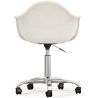 Chaise de Bureau Pivotante en bouclette fausse fourrure Tapissée - Boucles Blanches - Dominic image 7