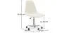 Chaise de Bureau Pivotante en bouclette fausse fourrure Tapissée - Boucles Blanches  - Denisse image 7