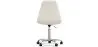 Chaise de Bureau Pivotante en bouclette fausse fourrure Tapissée - Boucles Blanches  - Denisse image 7