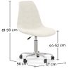 Chaise de Bureau Pivotante en bouclette fausse fourrure Tapissée - Boucles Blanches  - Denisse image 7