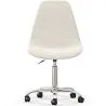 Chaise de Bureau Pivotante en bouclette fausse fourrure Tapissée - Boucles Blanches  - Denisse image 7
