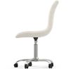 Chaise de Bureau Pivotante en bouclette fausse fourrure Tapissée - Boucles Blanches  - Denisse image 7