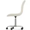 Chaise de Bureau Pivotante en bouclette fausse fourrure Tapissée - Boucles Blanches  - Denisse image 7