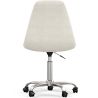 Chaise de Bureau Pivotante en bouclette fausse fourrure Tapissée - Boucles Blanches  - Denisse image 7