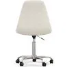 Chaise de Bureau Pivotante en bouclette fausse fourrure Tapissée - Boucles Blanches  - Denisse image 7