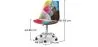  Chaise de Bureau Pivotante - Tissu Patchwork - Simona image 7