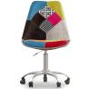 Chaise de Bureau Pivotante - Tissu Patchwork - Simona image 7