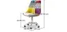 Chaise de Bureau Pivotante - Tissu Patchwork - Ray  image 7