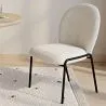 Chaise de salle à manger - Tapissée en tissu bouclé - Erys image 7