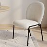 Chaise de salle à manger - Tapissée en tissu bouclé - Erys image 7