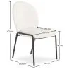 Chaise de salle à manger - Tapissée en tissu bouclé - Erys image 7