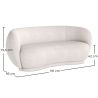 Canapé courbe 3 places en tissu bouclé - Curvy image 7