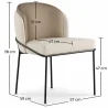 Chaise de salle à manger - Tapissée en tissu - Mina image 7