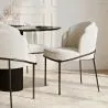 Chaise de salle à manger - Tapissée en tissu bouclé - Mina image 7