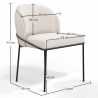 Chaise de salle à manger - Tapissée en tissu bouclé - Mina image 7
