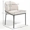 Chaise de salle à manger - Tapissée en tissu bouclé - Mina image 7