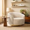 Fauteuil Design Courbé - Revêtu de Velours - Herina image 7